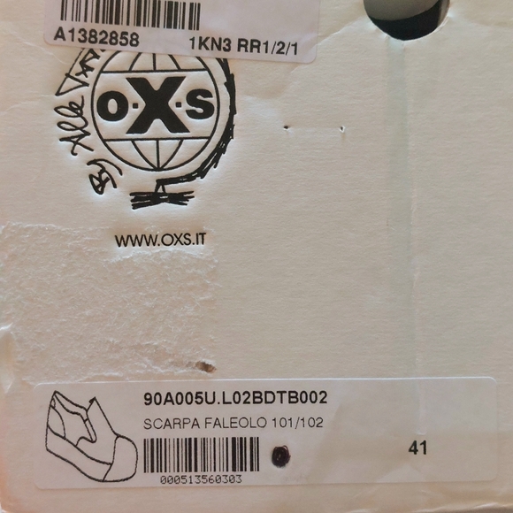 O.X.S. graphic printed slip-on leather sneakers, EU41, NWT unisex - Picture 12 of 12